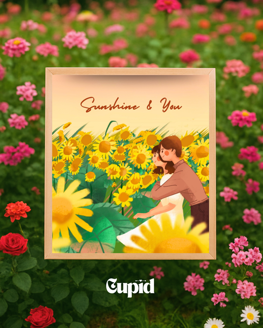 Sunshine & You Illustrated Art Wall Frame