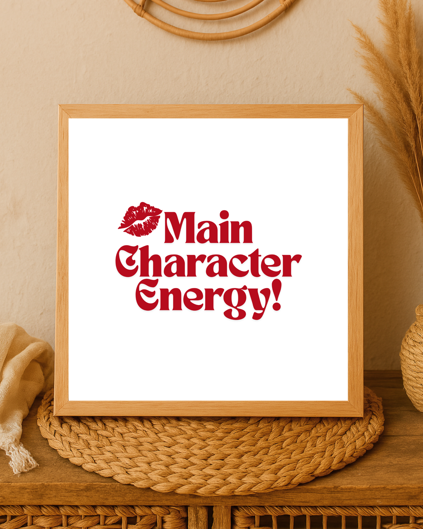 Main Character Quote Wall Frame