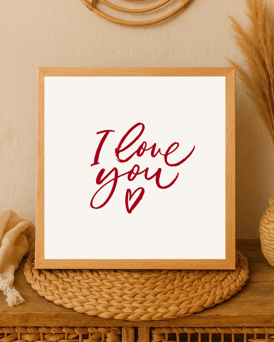 I Love You Wall Frame